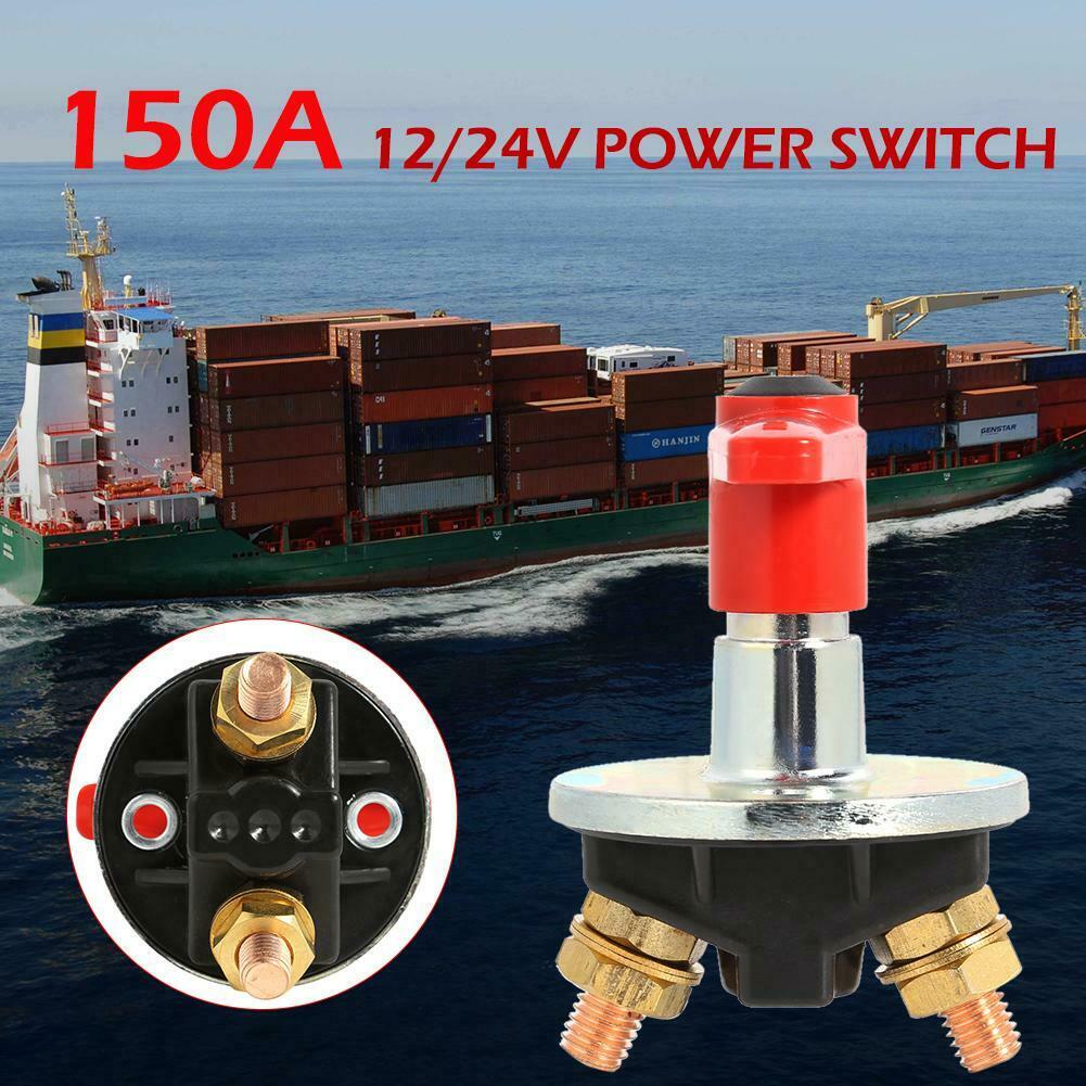 150 Amp 12V/24V Fixed Key Battery Isolator Cut Off Kill Switch Heavy Duty @