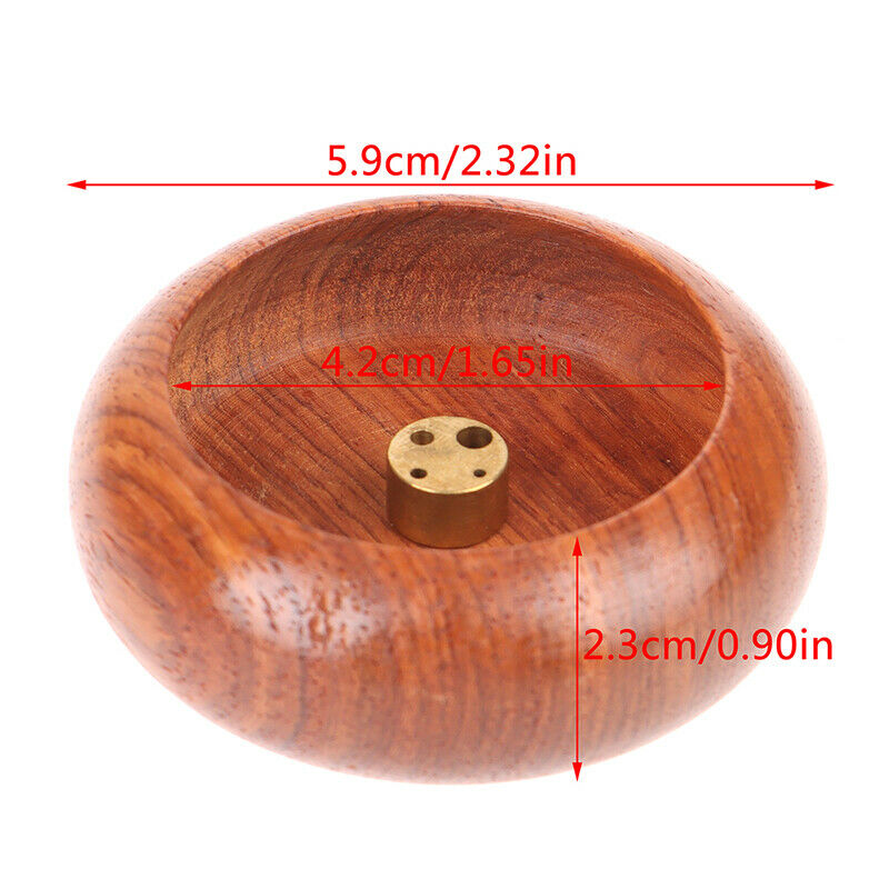 1Pcs Rosewood Incense Burner Stick Holder Bowl Shape Censer Home Decorati.l8