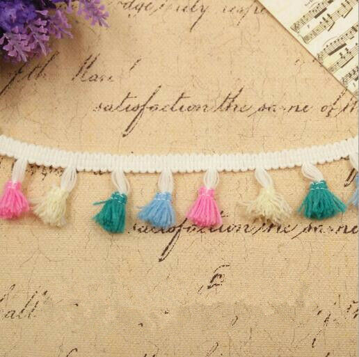 5 Yards unilateral Tassel lace Trim Wedding Bridal Ribbon Sewing Clothing crafts