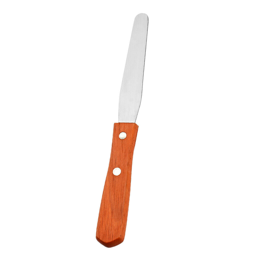 Waxing Spatula Metal Wax Mixing Applicator Wood Handle, Hair Removal Tool