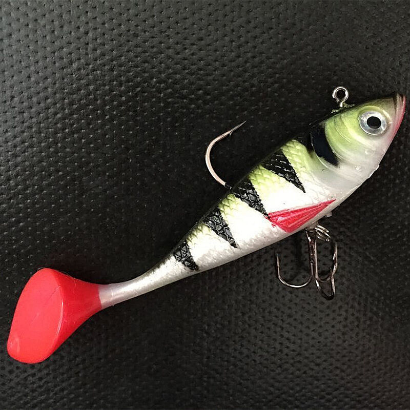 Easy Soft Lead Fish 11cm/19.4g T Shape Tail Fishing bait lures with Hook.l8