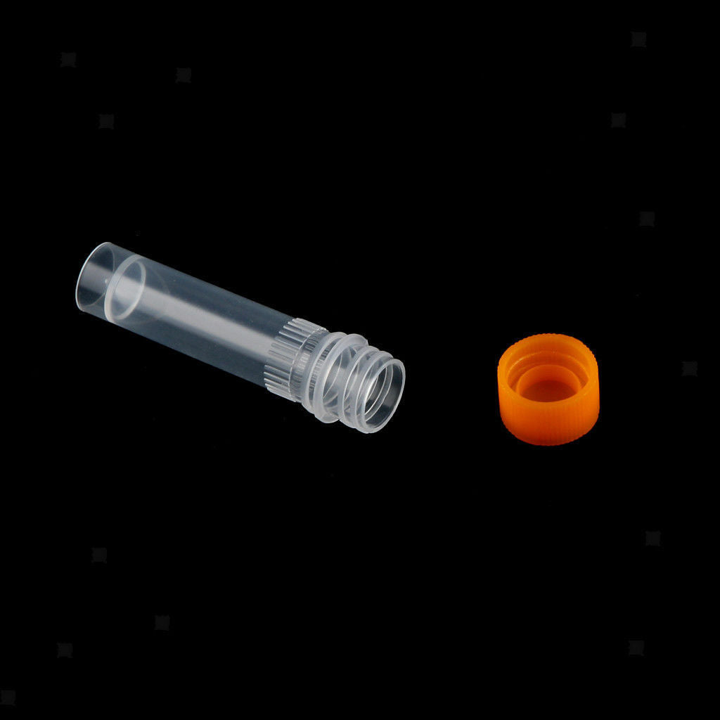 1.5ml Plastic Centrifuge Test Tube Vial Container Self Standing Screw Cap 25PCS