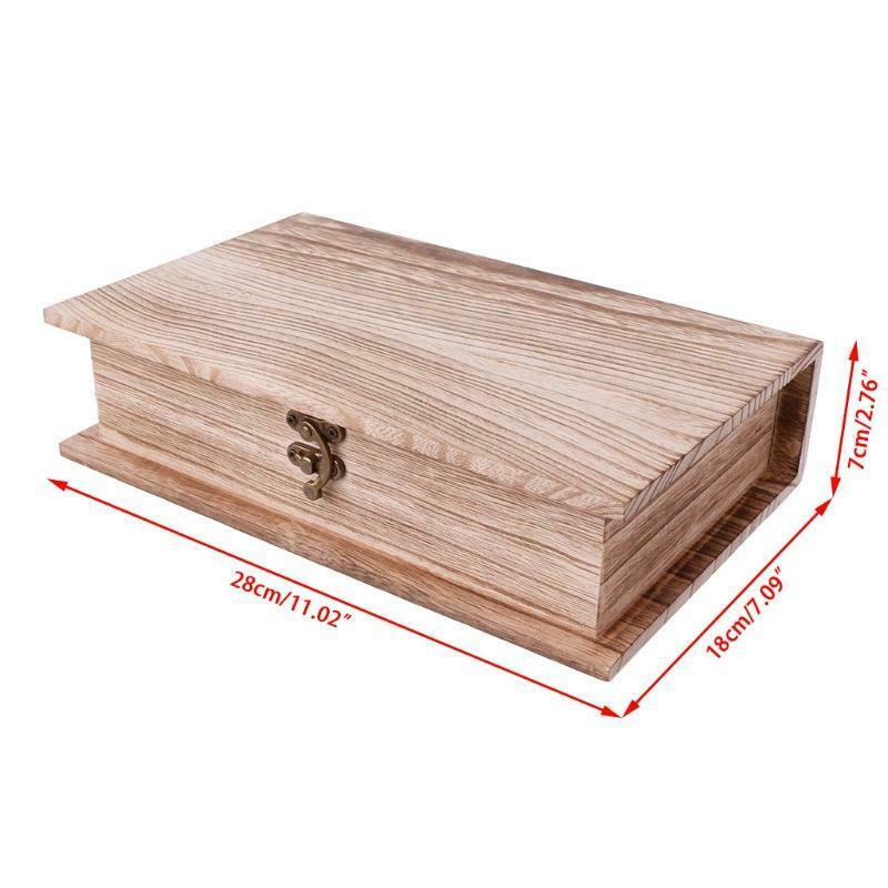 Wooden Hinged Lockable Box Jewellery Storage Case Crfats Sundries Organizer