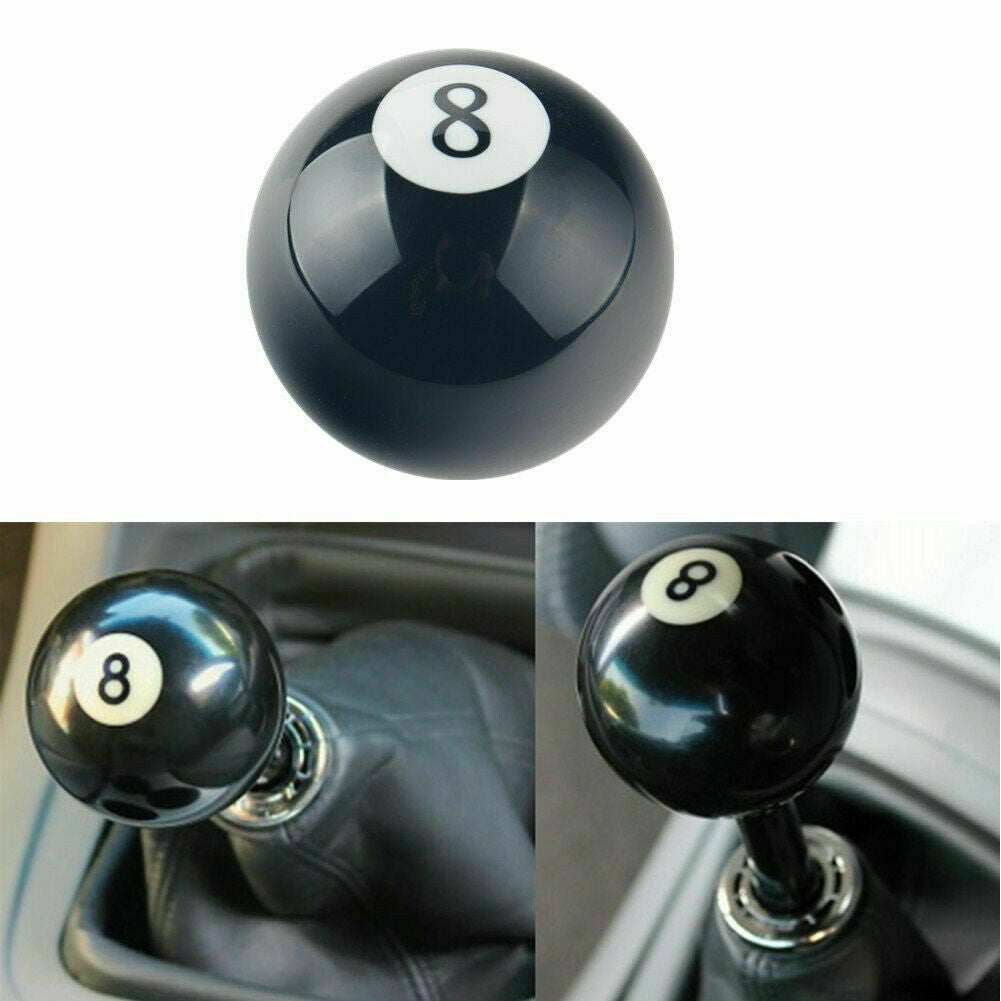 Billiard Round Manual Gear Shift Lever Shifter Knob Black Shaped JDM 4 5 6 Speed
