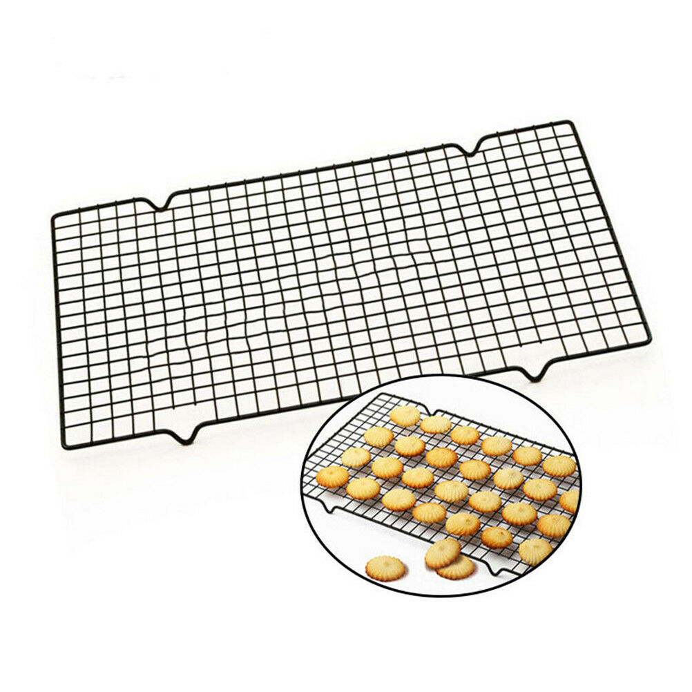 Cake Cooling Rack Non-stick Rectangle Kitchen Tool Baking Cookies Biscuits R LU