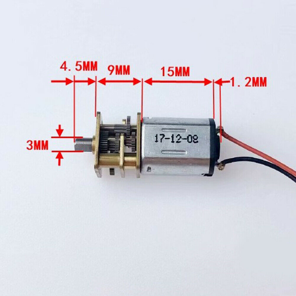 3V-6V 1PCS DC 55rpm Micro N20 Full Metal Gear Motor Reduction Slow Speed Motor