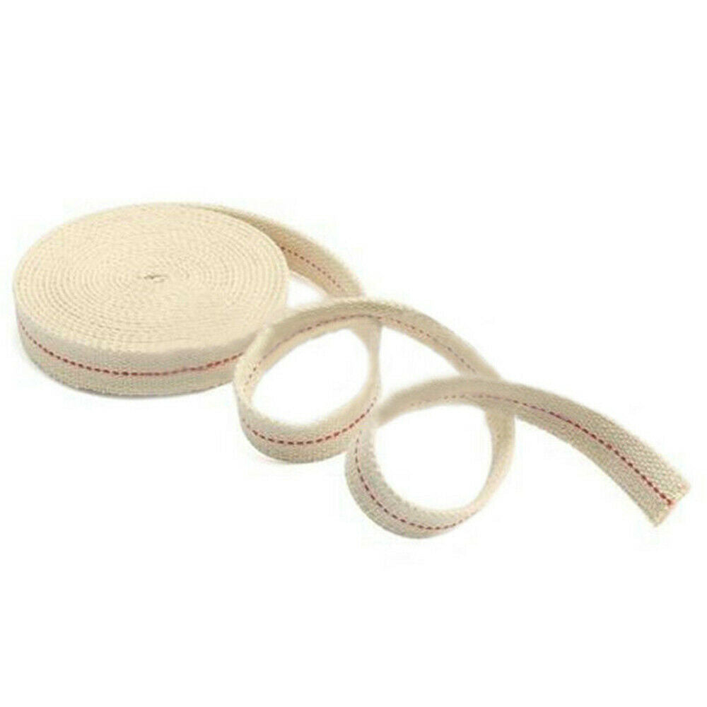 1 Roll White 3.3ft 3/4' Flat Cotton Oil Lamp Wick For Oil Lamps and Lanterns NEW