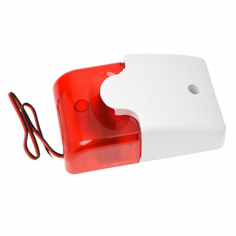 Mini 12 Volt Security Alarm Siren Red Light Replacement O8V2V2