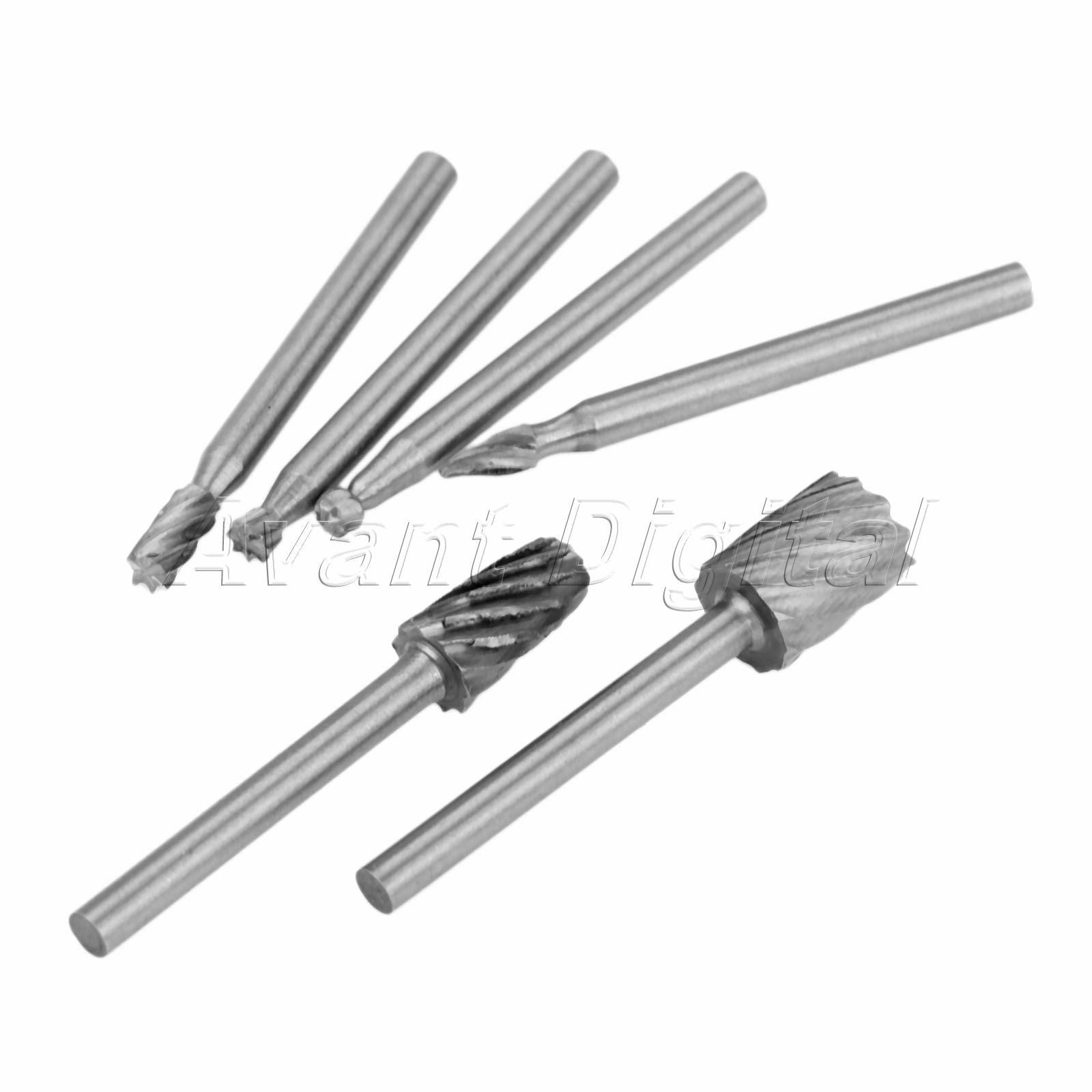 3MM Shank Routing Router Bits Cutters Burr Milling Engraving Rotary Tool 6pcs