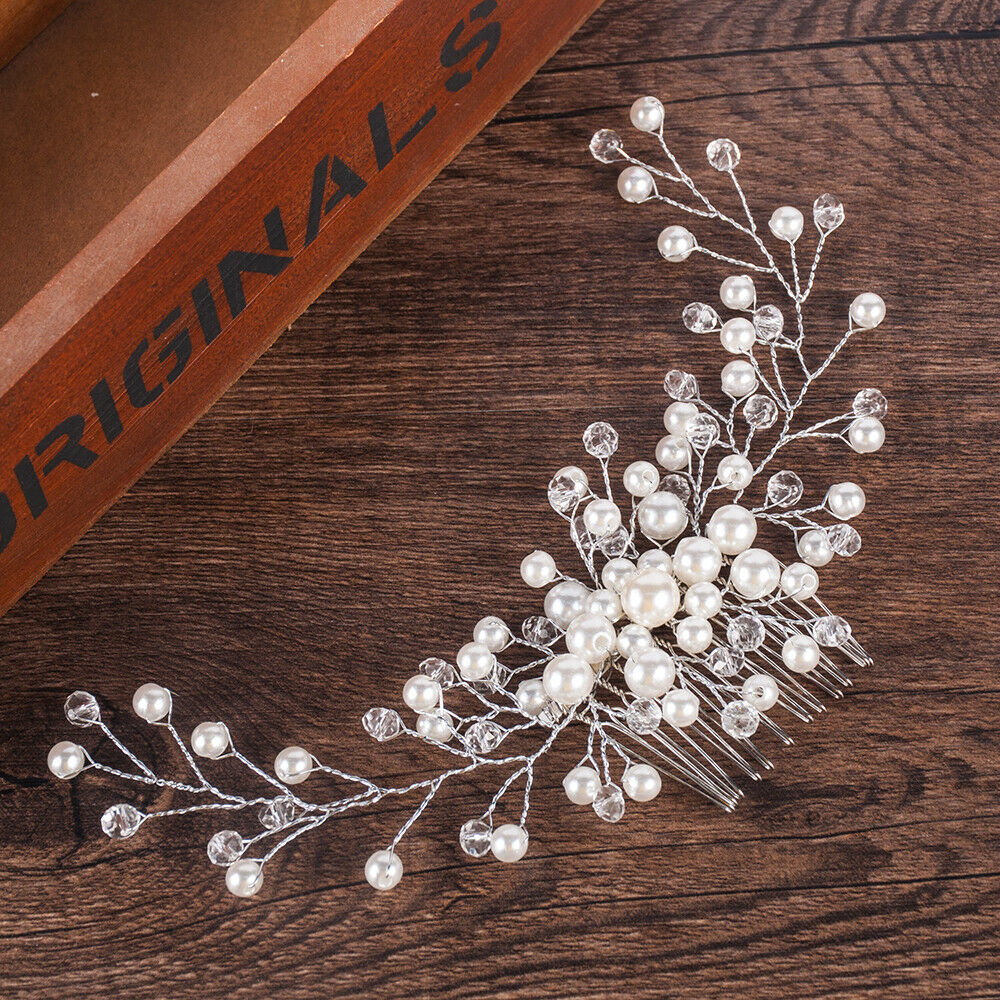 Bridal Wedding Crystal Rhinestone Flower Hair Clip Comb Pin Headband Diamante CH