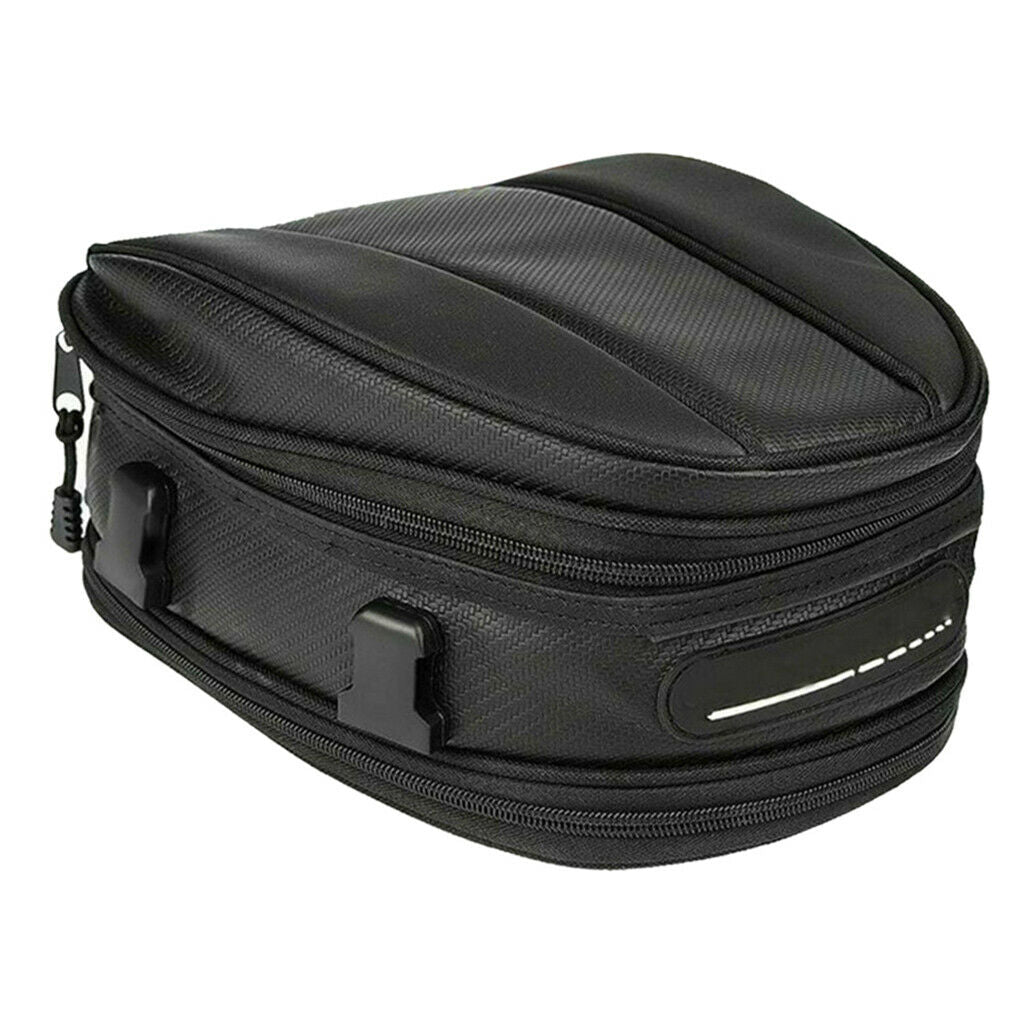 Motorbike Motorcycle Tail Seat Bag Saddle Bags Waterproof Luggage Bag Black