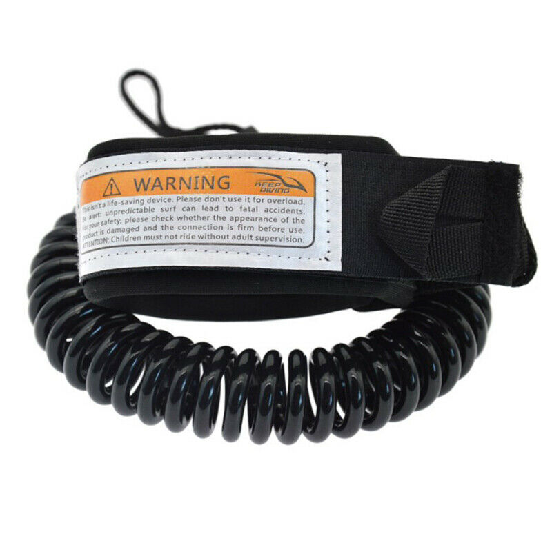 Coiled Surfboard Raft Traction Rope Stand UP Paddle Board Ankle Foot Leg Rope
