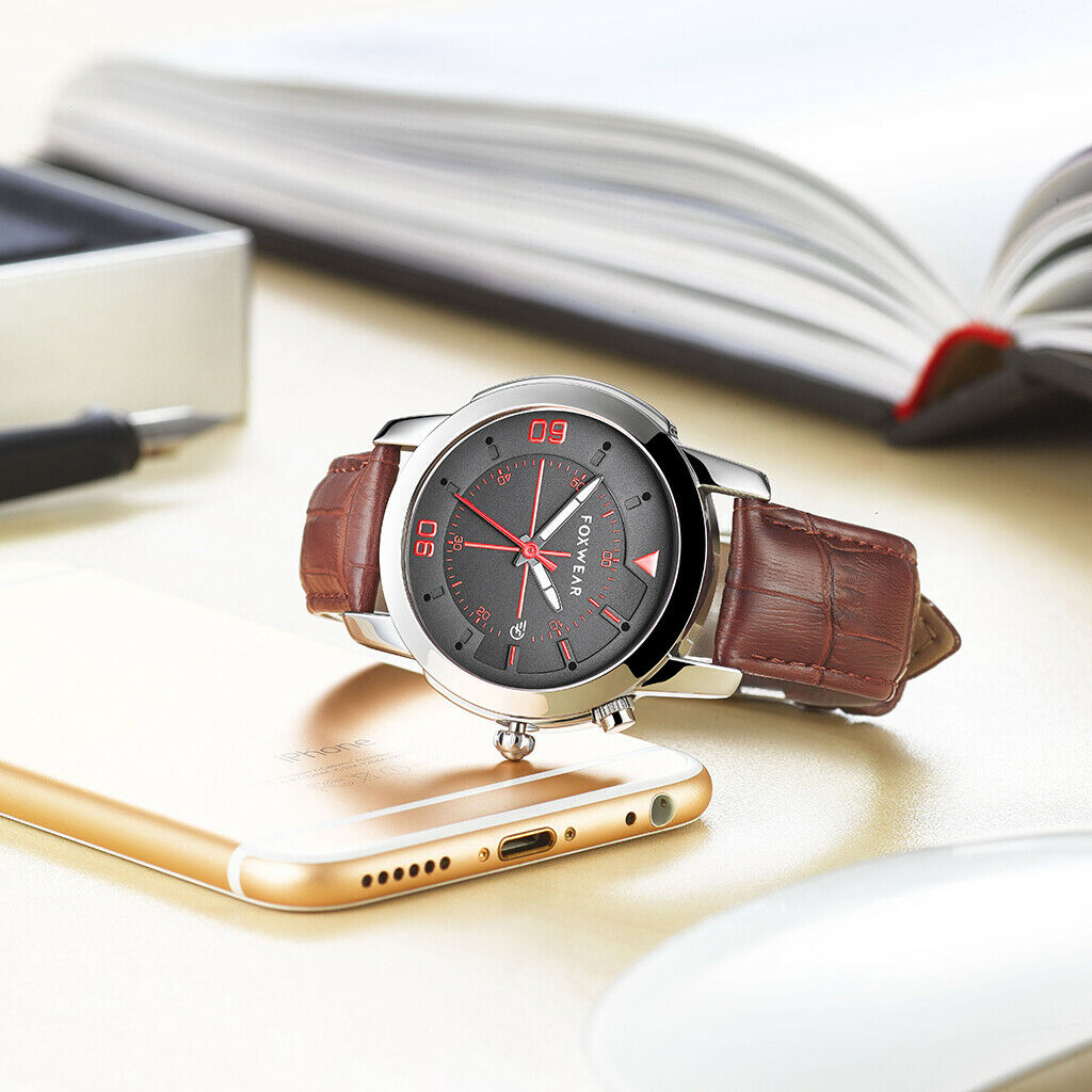 Foxwear Waterproof Bluetooth Smart Quartz Wrist Watch Camera Anti Lost Brown