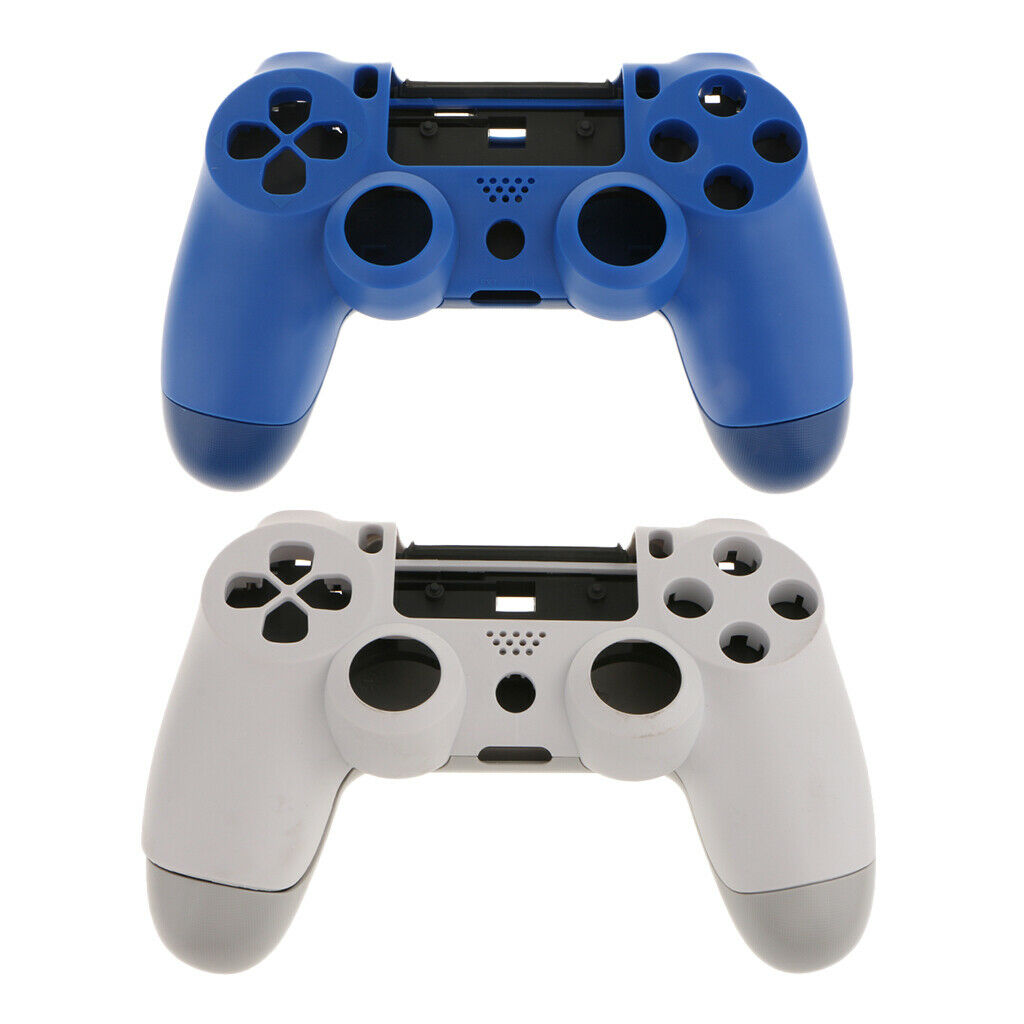2pcs Cover Skin Protector Handle Housing Shell Case for PS4 Pro White+Blue