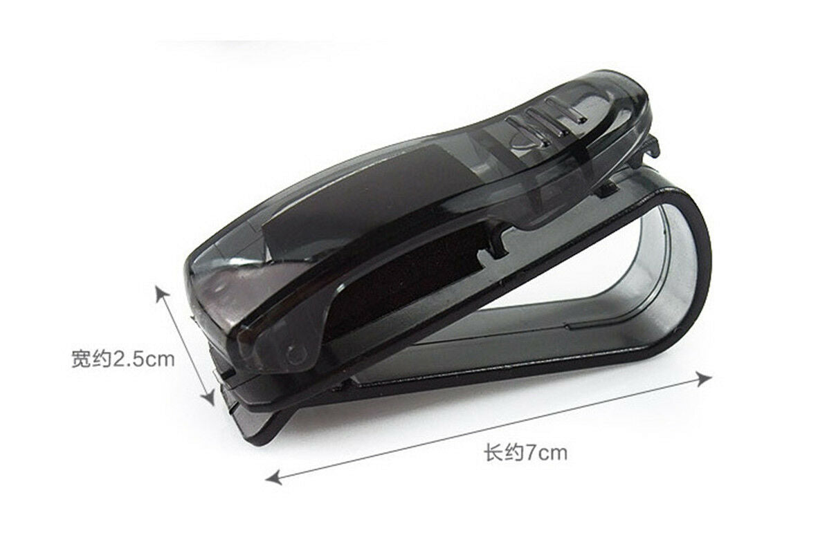 Black Universal Glasses Clip Car Auto Sun Visor Sunglasses Card Ticket Holder X1