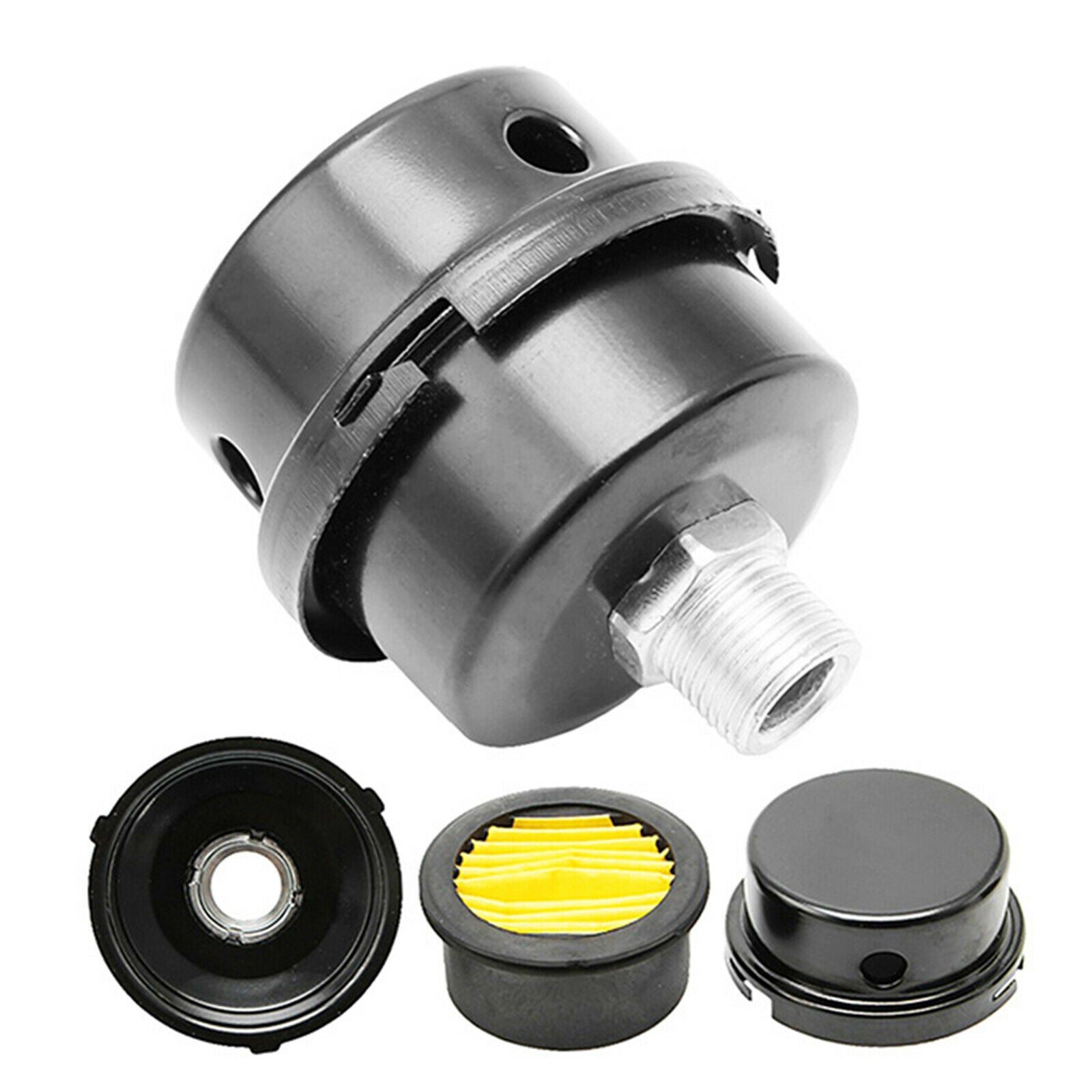 Thread Alloy Air Compressor Intake Filter Noise Muffler Silencer 20mm
