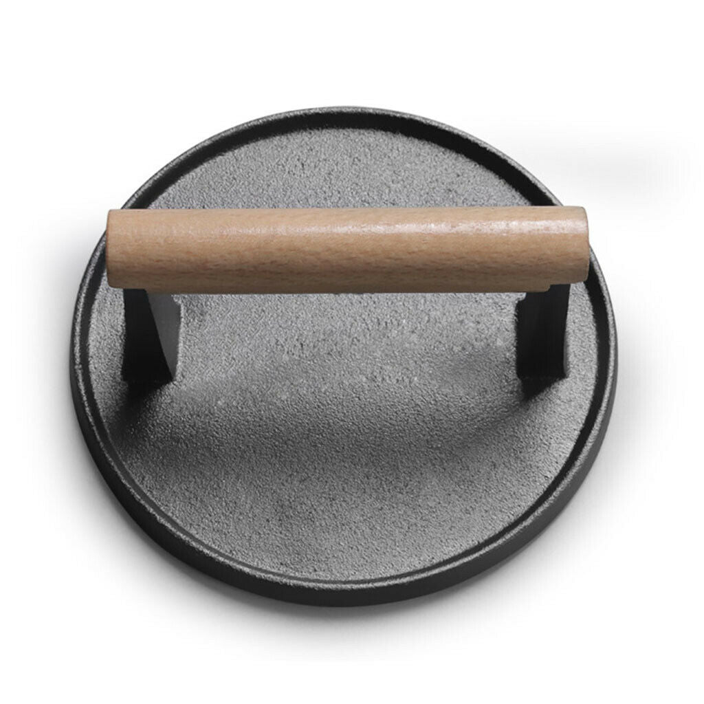 Heavy-duty Round Burger BBQ Grill Press Cooking Utensil for Pan Oven Skillet