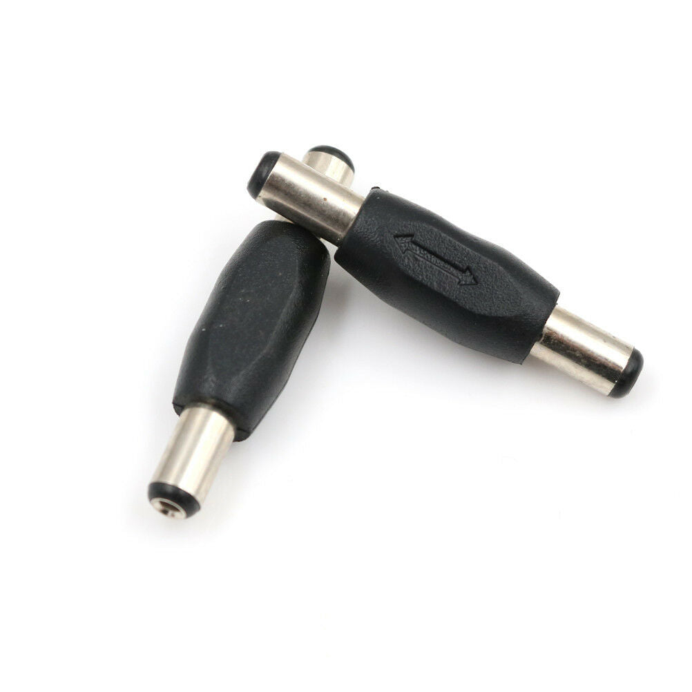 5pcs 5.5*2.1 mm DC Power Plug Connector Male to Male Panel Mounting Adapt.l8