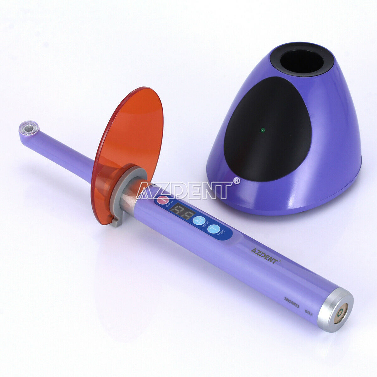 2 X Dental Cordless iLed Curing Light Lamp 1 Second Cure 5W LED 2300mW/c㎡ Purple