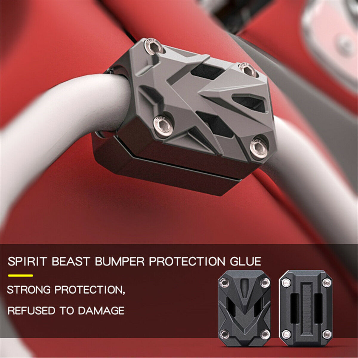 motorcycle Bumper Clamps rubber buffer protection modified accessories BLACK