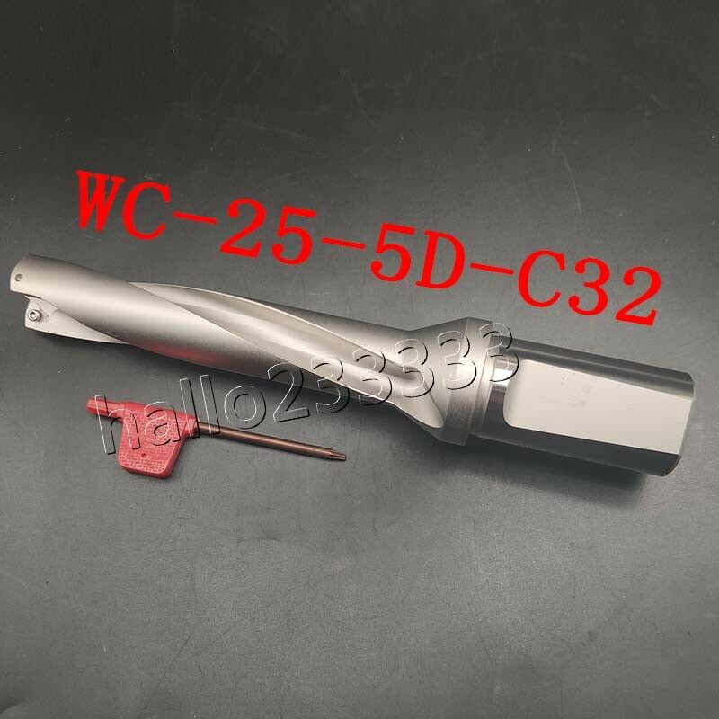 Φ25-5D C32 U drill indexable drill 25mm WC C32 5D for WCMX05 U drill inserts