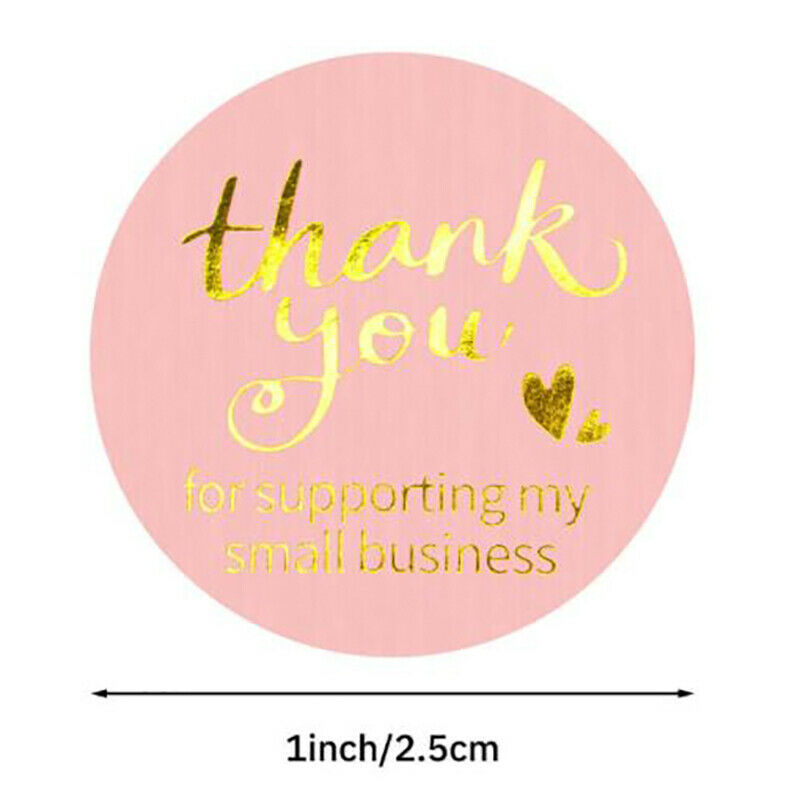 500 Pcs Pink Thank You For Supporting My Small Business 1Inch Seal Labe.l8