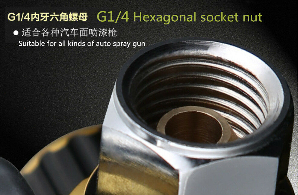 1/4" ADJUSTABLE AIR PRESSURE REGULATOR DIAL GAUGE HVLP SPRAY PAINT GUN AIR TOOLS