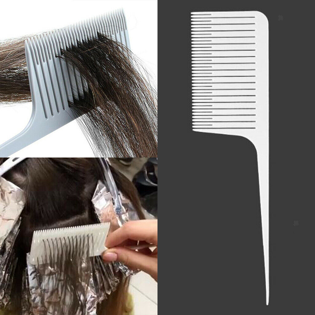 2 Pieces Pro ABS Plastic Fine Weaving Highlighting Foiling Hair Comb Tool
