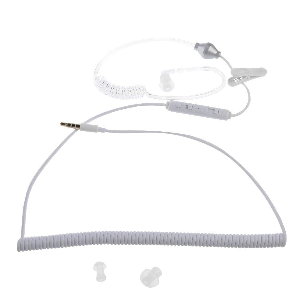 Radiation Shielding Headset for 3.5 Air Tube Curly Wired Earphones