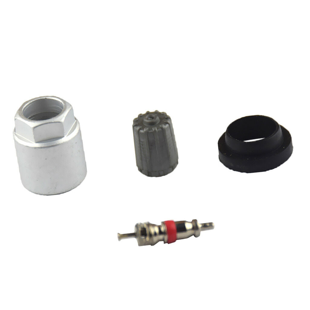 4Pcs Replacement TPMS Tire Pressure Sensor Nut Valve Core Cap Gasket Kits
