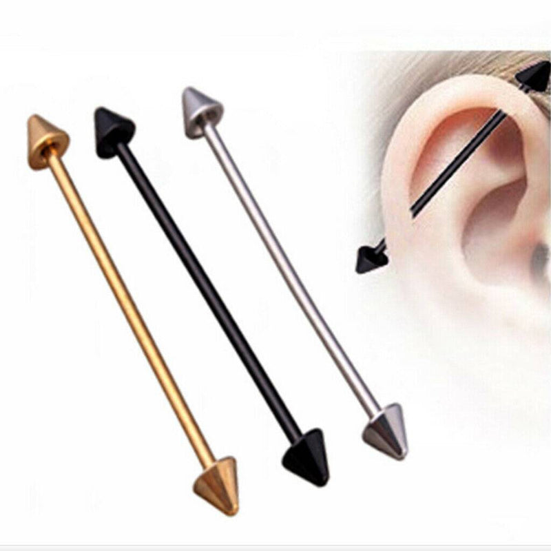 4 Pieces Stainless Steel Ear Tragus Ring Lip Tongue Bar Piercings Jewelry