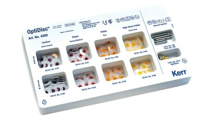 Dental Kerr OptiDisc General Assorted Kit Polishing Finishing System - 240 Pcs -
