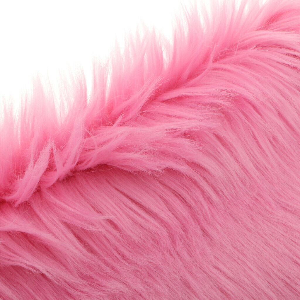 45x45cm Fluffy Shag Area Rug Seat Cushion Floor Mat Bedroom Dining Carpet Pink