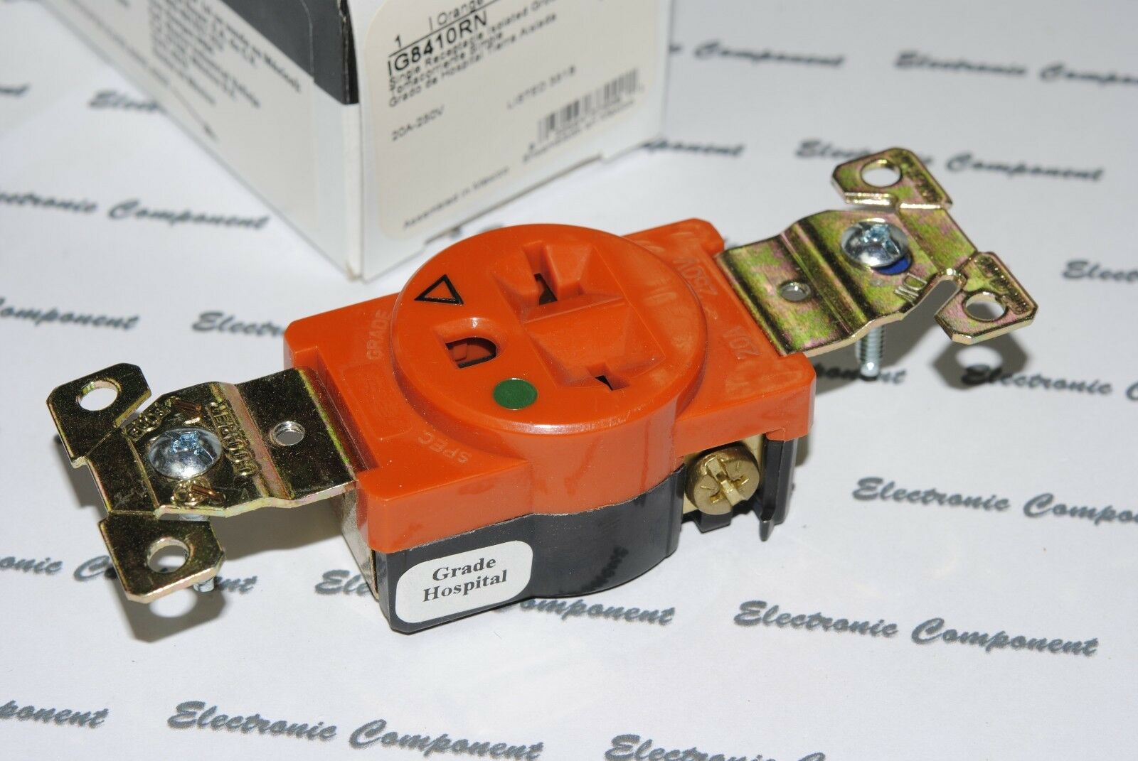 1pcs-COOPER WIRING IG8410RN IG Premium Hospital Single Receptacle 20A-250V