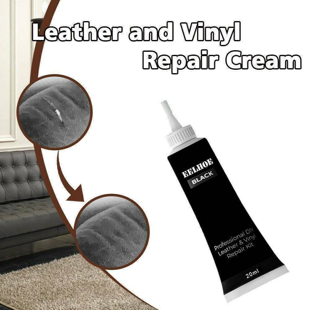 Black Leather and Vinyl Repair Kit - Furniture, Couch, Car Seats, Sofa, Jacket.