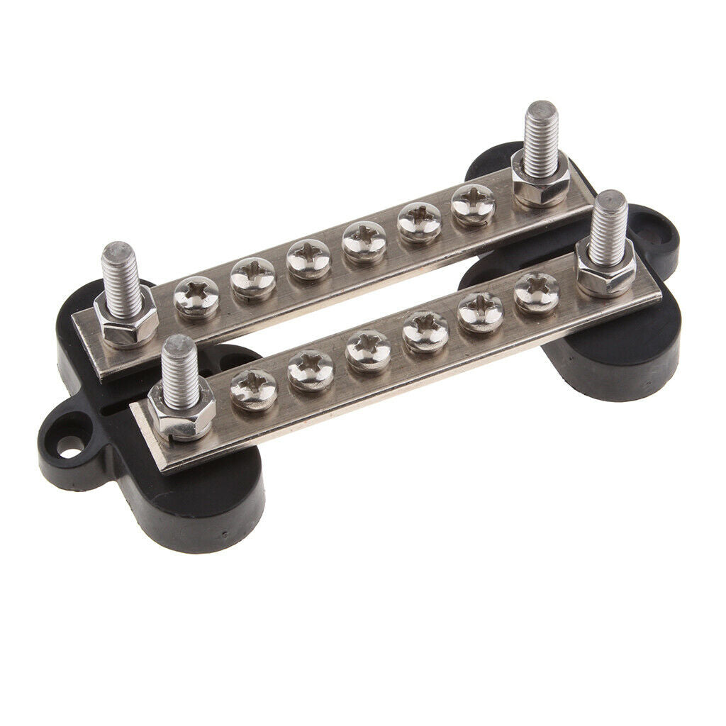 12 Positions Bus Bar Electric Terminal Junction Block W / 4 Stud 100A