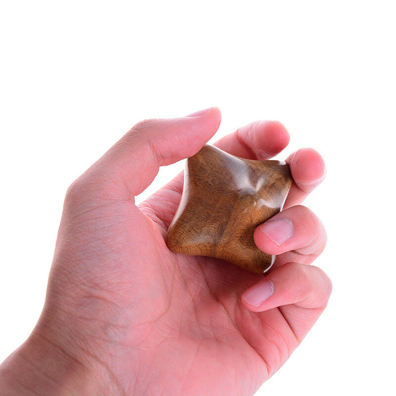1pc star stress relief wooden  massager roller relieve fasciitis acupressure Rf