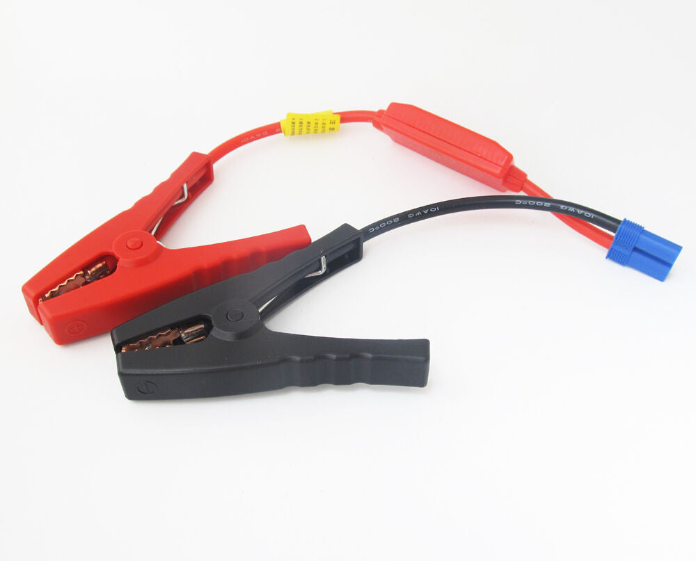 1x Emergency Car Battery Clip 200A 10AWG cables EC5 Plug 4IC Power Battery Clips