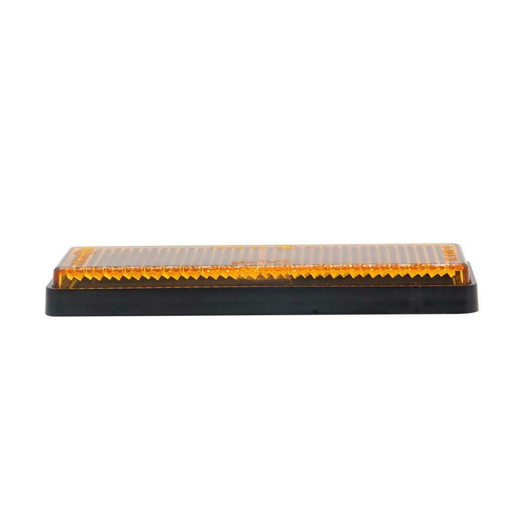 Orange 3.5x8.8cm Oblong Rear Reflector Pack of 10 Trailer Fence /Gate Post