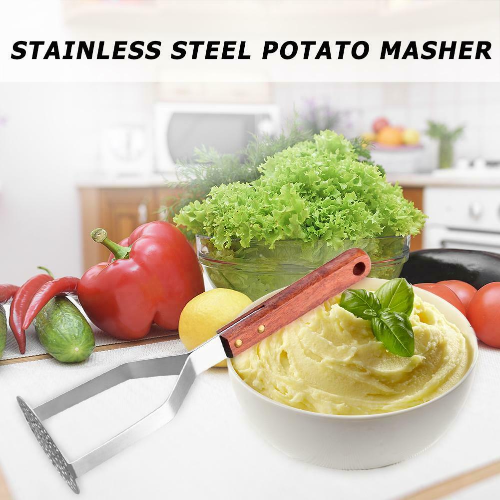 Stainless Steel Potatoes Masher Pusher Fruit Vegetable Tools Press Crusher @