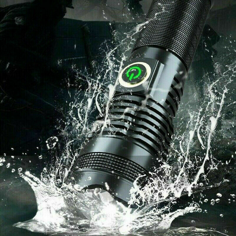Rechargeable 1000000 Lumens XHP70 Most Powerful LED Flashlight USB Zoom Torch