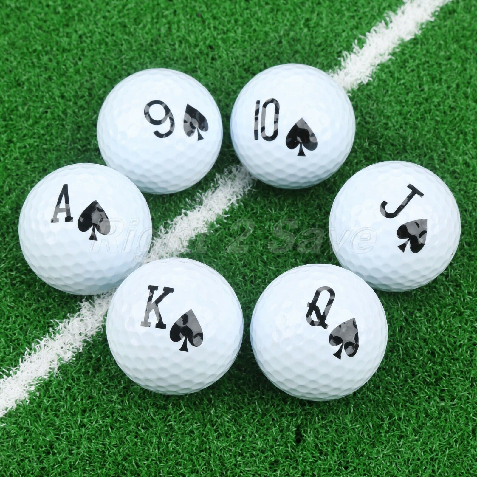 6 Pieces New Golf Club Accessory Golf Balls Poker Pattern Golf Club Accessories