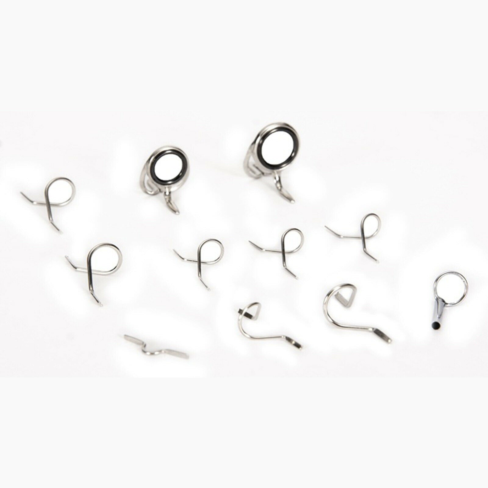 9FT Fly Fishing Rod Guide Repairing Hard K Type Tip Top Eye Rings Mixed Size