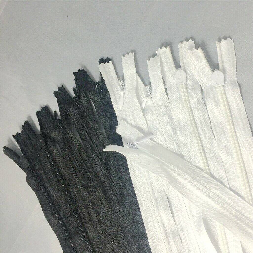 10x Closed End Invisible Nylon Zips Fasteners Single Slider Zippers Dispatch