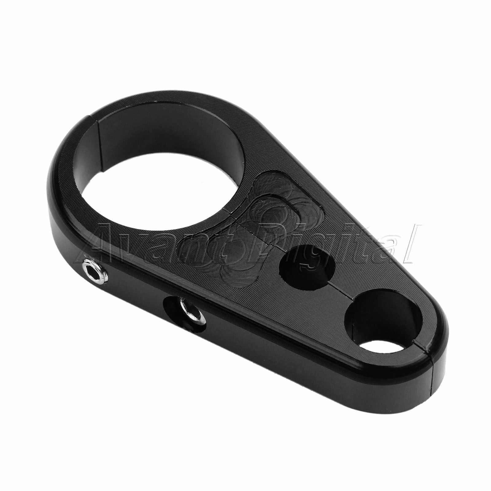 Motorcycle Bike 1" Handlebar CNC Brake Clutch Cable Wire Clamp Clip Organizer
