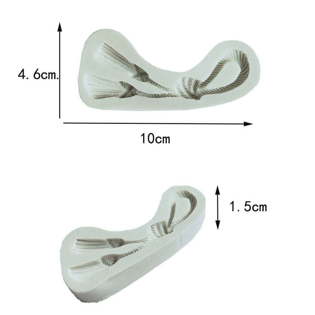 Rope Shape Silicone Fondant Mold Chocolate Gumpaste Mould Cake Decorating .l8