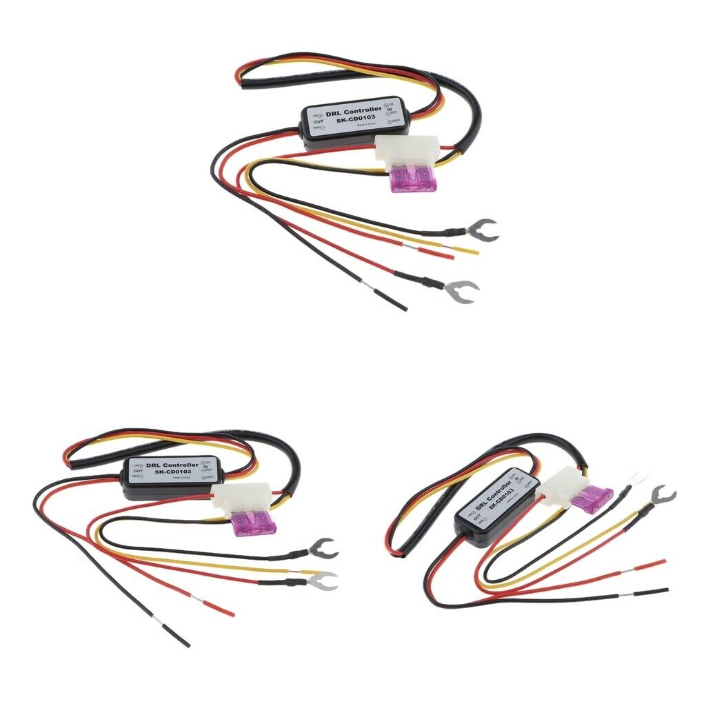 3x Car LED Daytime Running Light 5A Auto DRL Controller Fog Light Controller