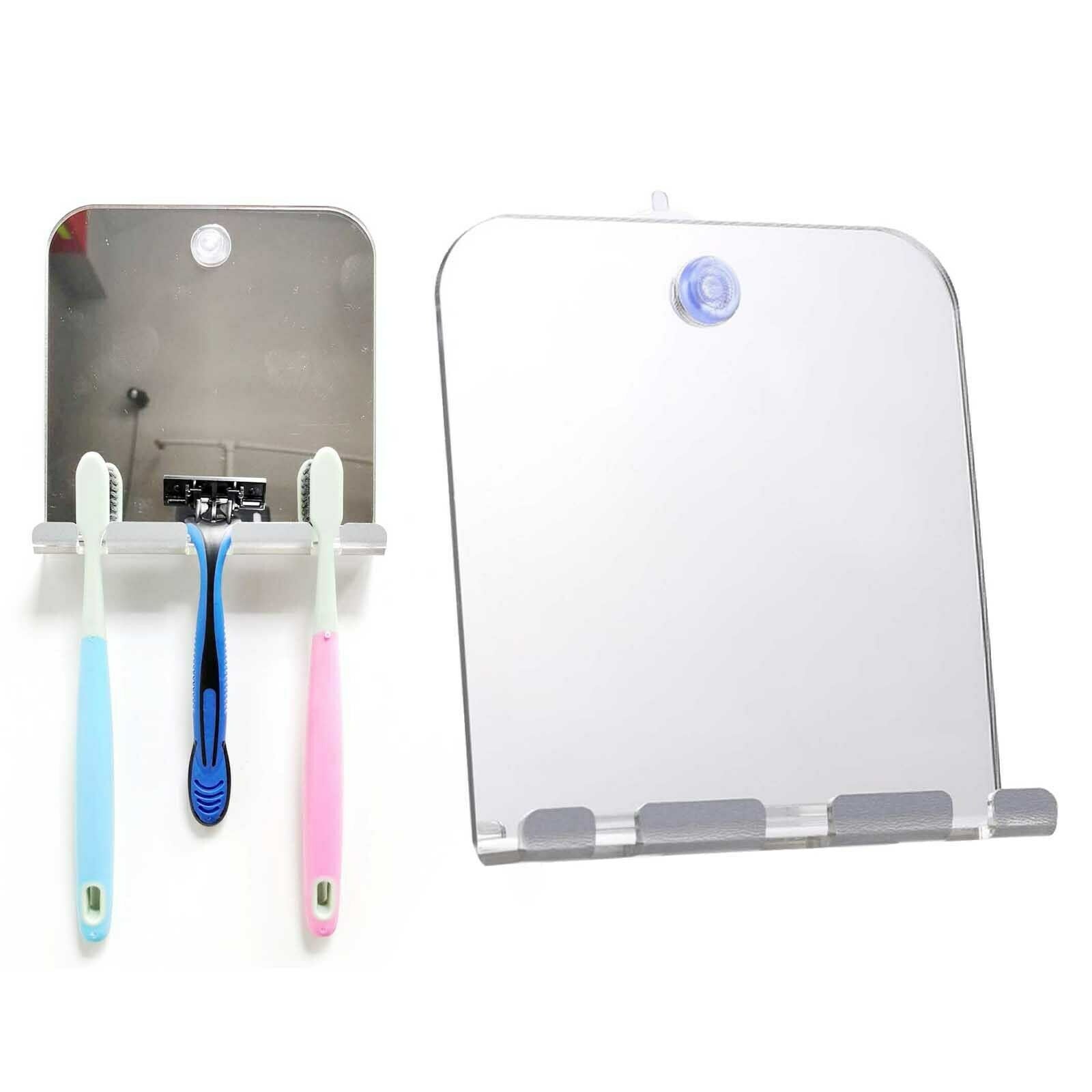 Rectangle Unbreakable Fogless Shower Bathroom Mirror with Shaving Razor Hook