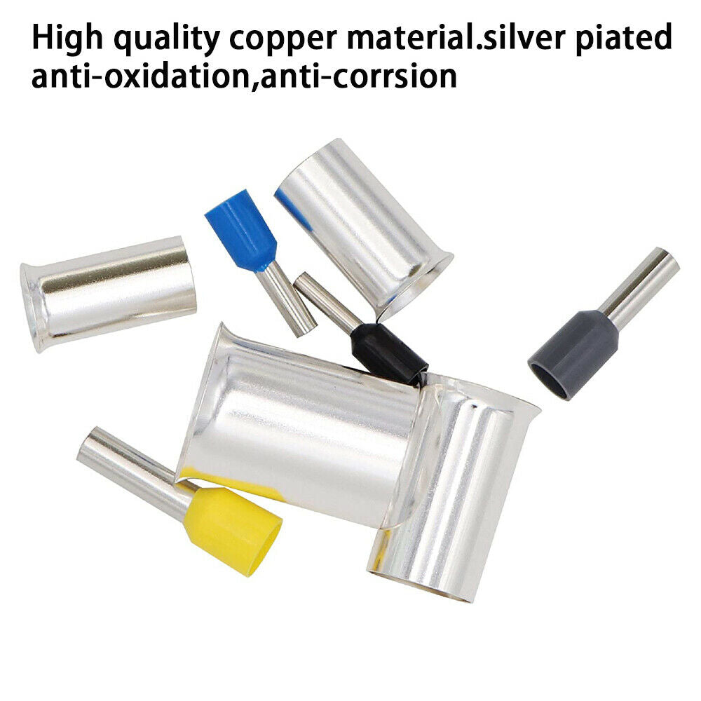 440pcs Insulated Electrical Wire Ferrules Kits Crimp Terminal Connector Sleeves