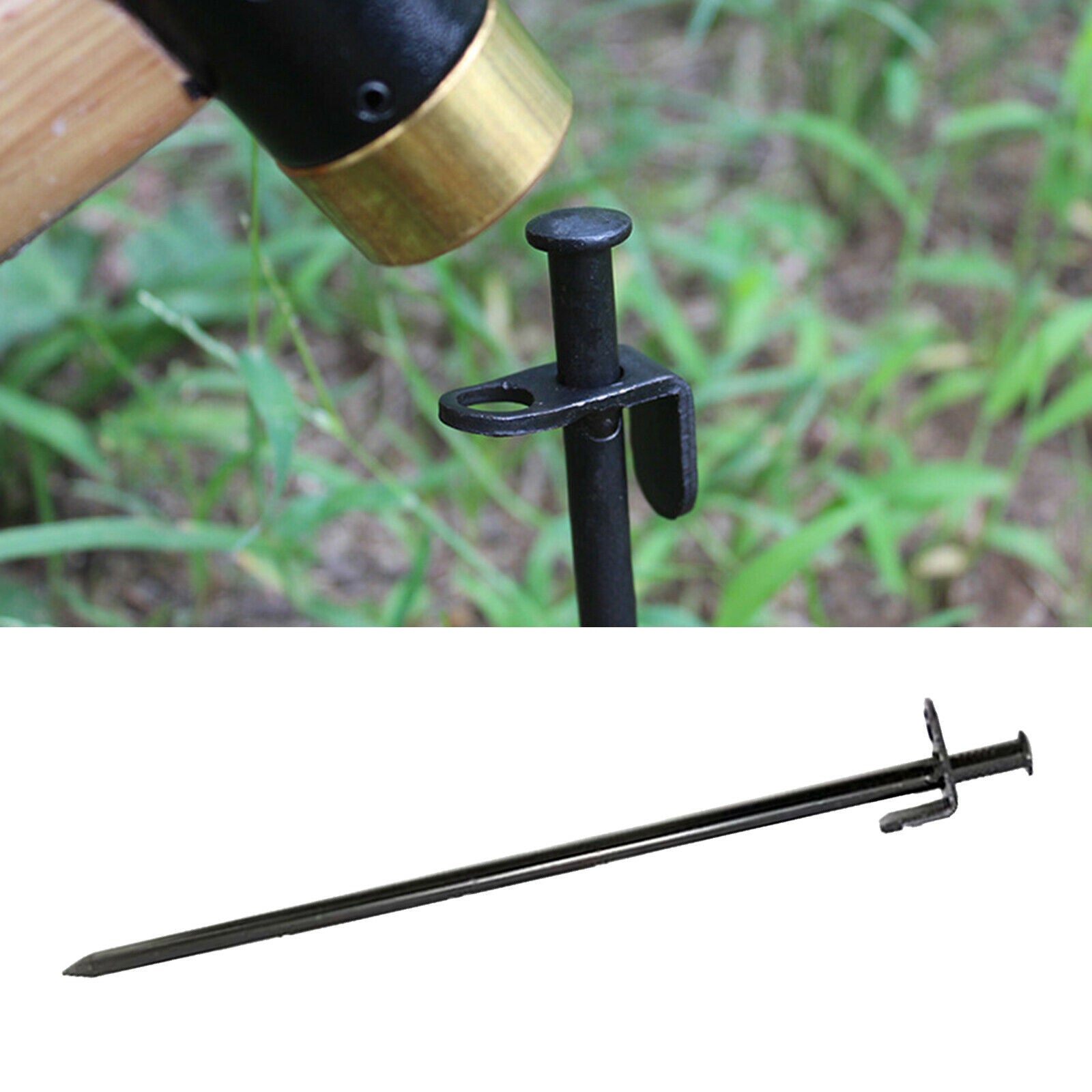 Heavy Duty Steel Metal Tent Stakes Canopy Camping Pegs Ground Nail 12inch